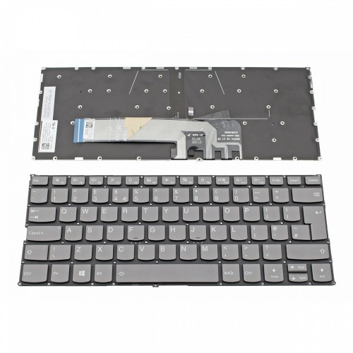 Πληκτρολόγιο Lenovo Yoga 530-14IKB 530-14ARR 730-13IKB 730-13IWL 730-15IKB 730-15IWL C740-14IML ThinkBook 13s-IML 13s-IWL 14s-IML 14s-IWL Gray Without Frame With Backlit UK (--Big Enter) - SN20Q40663 PK131723A11