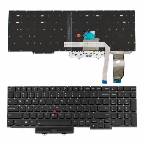 Πληκτρολόγιο Lenovo ThinkPad E15 Gen1 E15 Gen2 E15 Gen3 BLACK WITHOUT FRAME With Pointing Stick US (Small Enter) - PK131D71A24 SN20U63956 SN20U63990 01XY010
