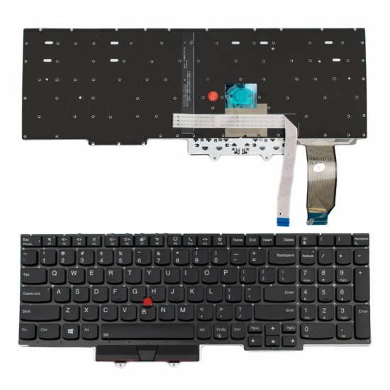 Πληκτρολόγιο Lenovo ThinkPad E15 Gen1 E15 Gen2 E15 Gen3 BLACK WITHOUT FRAME With Pointing Stick US (Small Enter) - PK131D71A24 SN20U63956 SN20U63990 01XY010