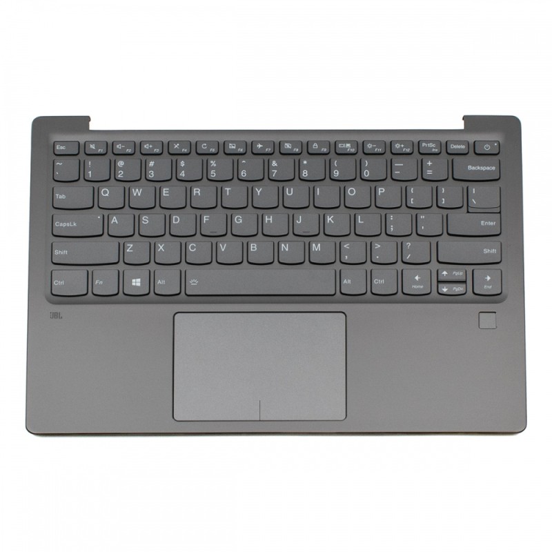 Πληκτρολόγιο Lenovo Ideapad 720S-13IKB With Backlit (Palmrest+ keyboard + touchpad + fingerprint ) Gray US - 5CB0P19030 AM149000730