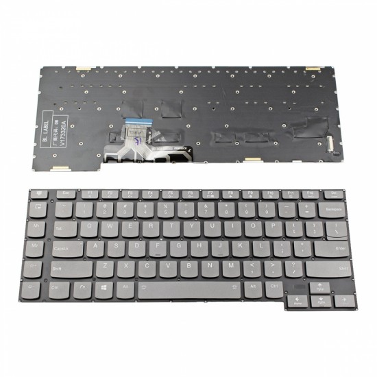 Πληκτρολόγιο Lenovo Legion Y730-15ich Y740-15ich Y740-15irh Gray Without Frame, Backlit RGB (--Small Enter) - SN20Q99670
