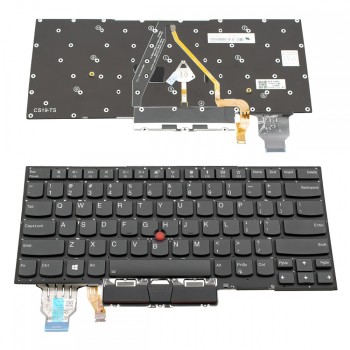 Πληκτρολόγιο Lenovo Thinkpad X1 CARBON 7st gen. X1 CARBON 8st gen. Black Without Frame US (SMALL ENTER) Backlit With Pointing Stick - SN20W73725