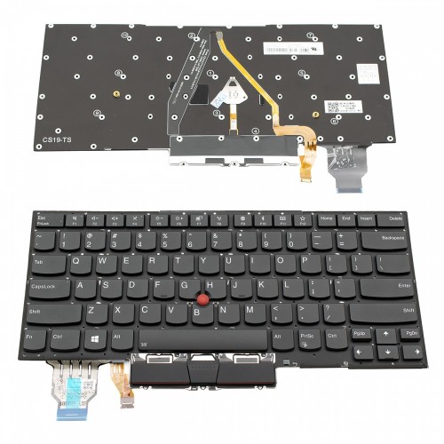 Πληκτρολόγιο Lenovo Thinkpad X1 CARBON 7st gen. X1 CARBON 8st gen. Black Without Frame US (SMALL ENTER) Backlit With Pointing Stick - SN20W73725