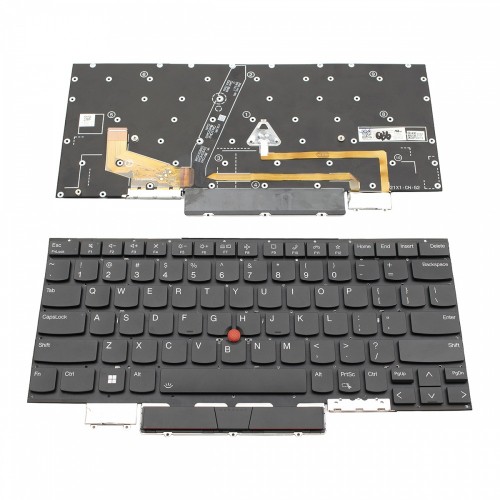 Πληκτρολόγιο Lenovo Thinkpad X1 CARBON 9th Gen 2021 (Type 20XW, 20XX) Black Without Frame US (SMALL ENTER) Backlit With Pointing Stick - SN20Z77374-F