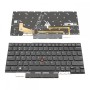 Πληκτρολόγιο Lenovo Thinkpad X1 CARBON 9th Gen 2021 (Type 20XW, 20XX) Black Without Frame US (SMALL ENTER) Backlit With Pointing Stick - SN20Z77374-F