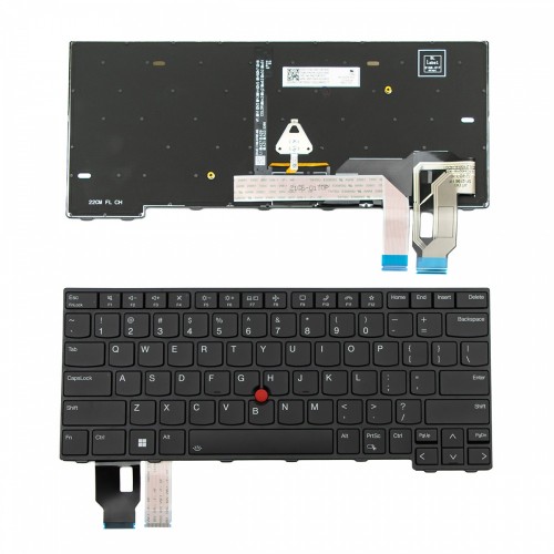 Πληκτρολόγιο Lenovo Thinkpad P14 Gen 4 T14 Gen 4 Black WitH Frame US (SMALL ENTER) Backlit With Pointing Stick - SN21D67600 PK132D31B00 5N21D67970