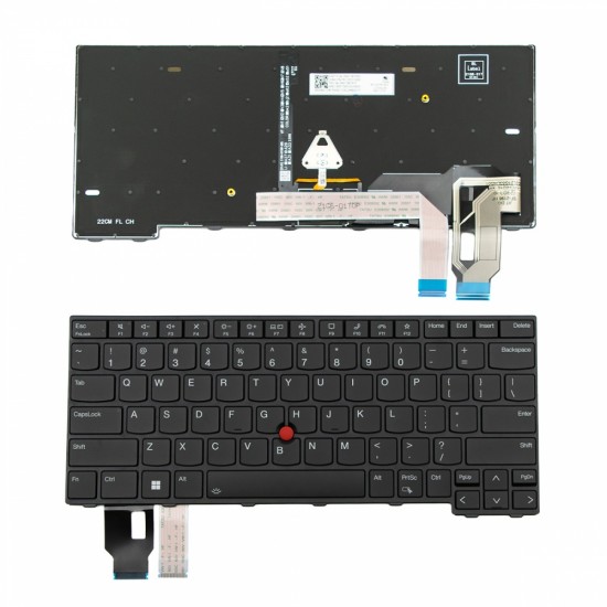 Πληκτρολόγιο Lenovo Thinkpad P14 Gen 4 T14 Gen 4 Black WitH Frame US (SMALL ENTER) Backlit With Pointing Stick - SN21D67600 PK132D31B00 5N21D67970