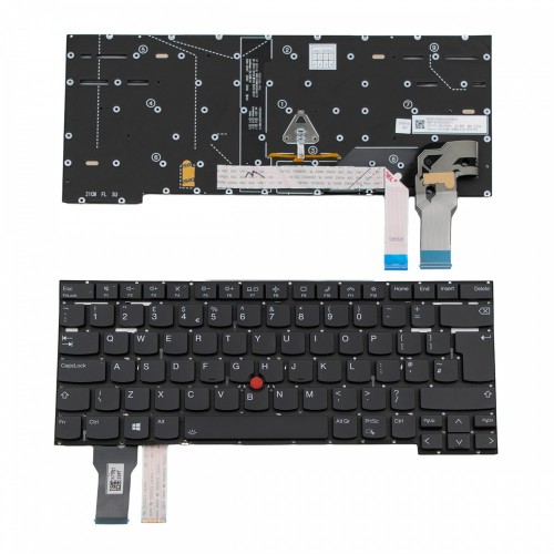 Πληκτρολόγιο Lenovo Thinkpad ThinkPad T14s Gen 2 Black Without Frame UK (BIG ENTER) Backlit With Pointing Stick - SN21A22110 PK131VP3B11