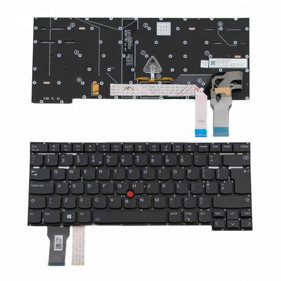 Πληκτρολόγιο Lenovo Thinkpad ThinkPad T14s Gen 2 Black Without Frame UK (BIG ENTER) Backlit With Pointing Stick - SN21A22110 PK131VP3B11