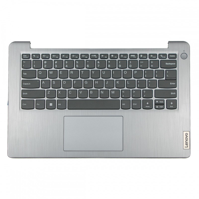 Πληκτρολόγιο Lenovo IdeaPad 3 14ABA07 (Palmrest with keyboard) Silver With touchpad US (--Small Enter) - 5CB1H72704