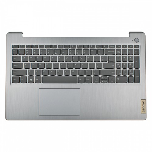 Πληκτρολόγιο Lenovo IdeaPad 3-15ADA6 3-15ALC6 3-15ITL6 (Palmrest with keyboard) Gray With touchpad US With speakers (--Small Enter) -  5CB0R47015 5CB0R4687