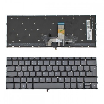 Πληκτρολόγιο Lenovo Slim Yoga 7 14IAL7 14IRL8 7 ProX 14ARH7 14IAH7 Gray Without Frame UK (--BIG ENTER) Backlit - SN21F91314