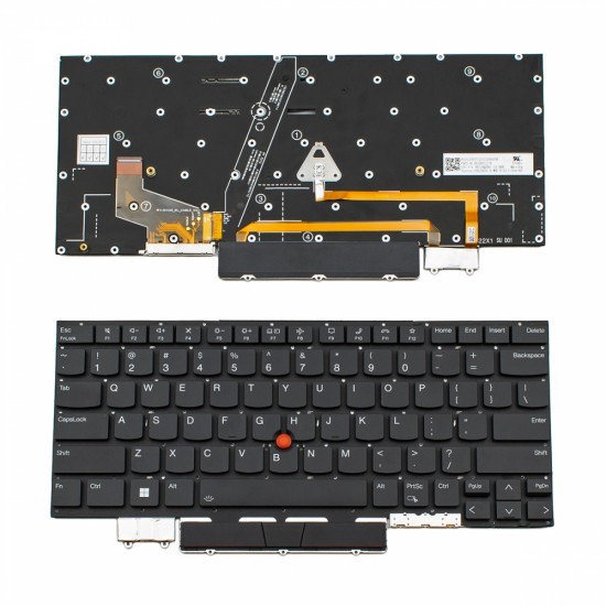 Πληκτρολόγιο Lenovo Thinkpad X1 CARBON 10th Gen 2022 Black Without Frame US (SMALL ENTER) Backlit With Pointing Stick - SN21D05712