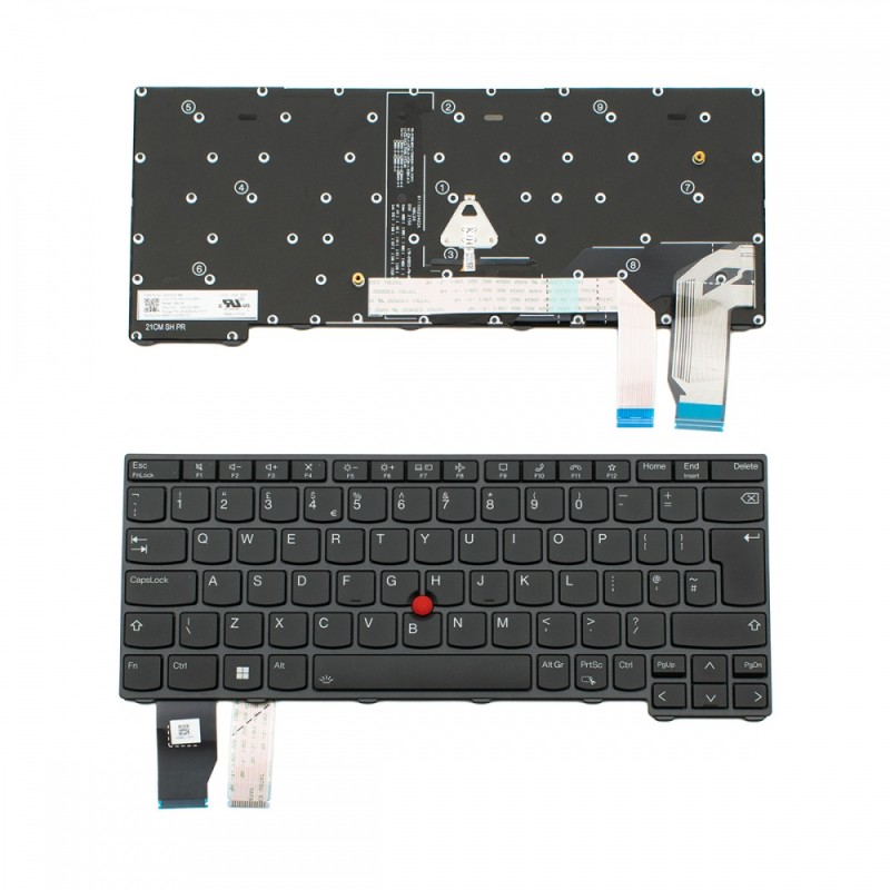 Πληκτρολόγιο Lenovo Thinkpad ThinkPad X13 Gen 3 21BN 21BQ 21CM 21CN Black With Frame UK (BIG ENTER) Backlit With Pointing Stick - 5N21A21906 PK131VU3B11