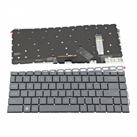 Πληκτρολόγιο MSI GE66 GS66 GP66 Gray Without Frame With BACKLIT Board (White Light) US (--Small Enter) - 9Z.NEVBN.A01