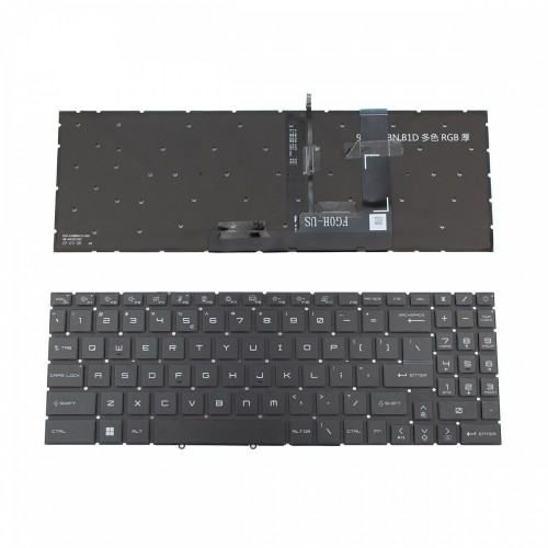 Πληκτρολόγιο MSI GF76 Backlit Black Without Frame US (--Small Enter) 