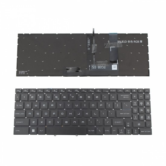 Πληκτρολόγιο MSI GF76 Backlit Black Without Frame US (--Small Enter) 