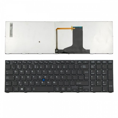 Πληκτρολόγιο Toshiba Tecra W50-A W50-A-102 W50-A-115 W50-A-10J A50-A with Frame with poinstick Black Backlit UI - MP-13F76U4J356 G83C000DQ3UE