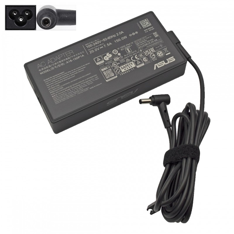 Αυθεντικός Φορτιστής ASUS Notebook 20V 7.5A 150W (4.5x3.0x0.7mm) 0A001-00081700