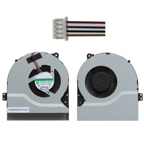 Ανεμιστηράκι Laptop CPU FAN ASUS K56CA (For single heatsink copper cooling pipe) TYPE1 X450 X450CA X550 X550V X550C X550VC (πάχος 8mm) - MF75070V1-C090-S9A 13NB00S1P01021 Ανεμιστηράκι Laptop CPU FAN ASUS K56CA (For single heatsink copper cooling pipe) TYPE1 X450 X450CA X550 X550V X550C X550VC (πάχος 8mm) - MF75070V1-C090-S9A 13NB00S1P01021