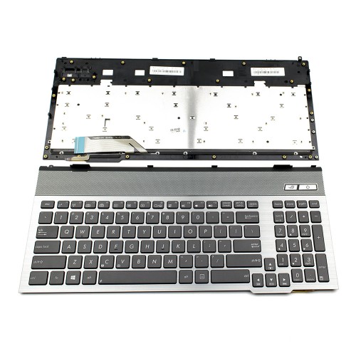 Πληκτρολόγιο Laptop keyboard για ASUS G55 G57 GRAY FRAME BLACK US With Backlit - 0KNB0-B411US00 V132662AS2