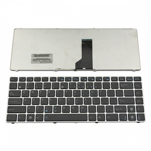 Πληκτρολόγιο Laptop keyboard για ASUS UL30 UL30A UL30VT U35 N43* SILVER frame Black US - 0KN0-FS1US3 9J.N1M82.301