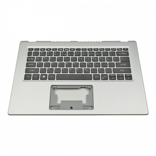Πληκτρολόγιο Laptop keyboard για Acer Aspire A514-54 A514-54G Silver Frame Black Without TouchPad US (Palmrest with keyboard) - 6B.A2KN2.001