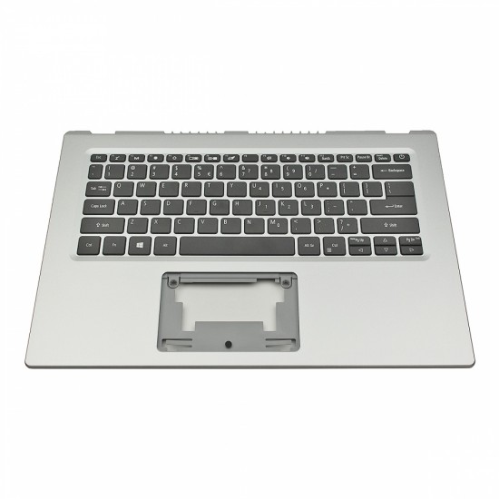 Πληκτρολόγιο Laptop keyboard για Acer Aspire A514-54 A514-54G Silver Frame Black Without TouchPad US (Palmrest with keyboard) - 6B.A2KN2.001