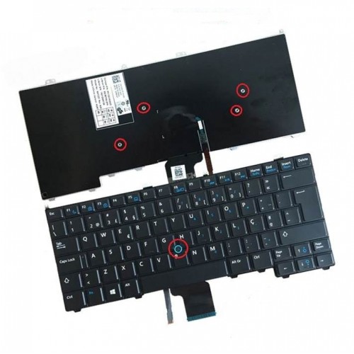 Πληκτρολόγιο Laptop keyboard για DELL Latitude E7440 E7420 E7240 BLACK US With Poiting Stick - NWP2X 4G6VR V141025BS1 PK130VN2A10