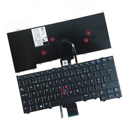 Πληκτρολόγιο Laptop keyboard για DELL Latitude E7440 E7420 E7240 BLACK US With Poiting Stick - NWP2X 4G6VR V141025BS1 PK130VN2A10