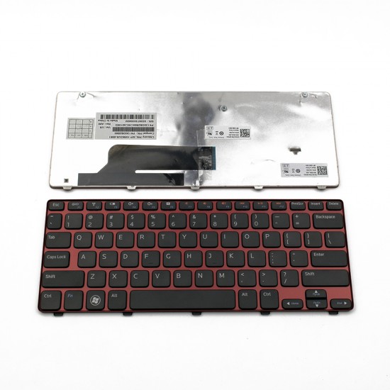 Πληκτρολόγιο Laptop keyboard για Dell Inspiron M101z RED FRAME BLACK US - MP-10B53US PK130DB2B00