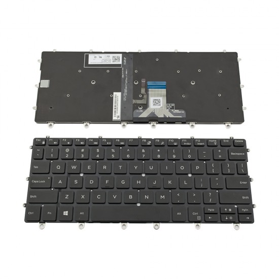 Πληκτρολόγιο Laptop keyboard για Dell XPS 13 9365  Black Without Frame US (Small Enter) - WPCF9 PK131QS1A00