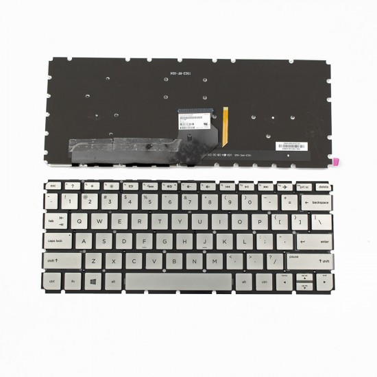 Πληκτρολόγιο Laptop keyboard για HP ENVY13-d010nr 13-D061SA 13-d007tu SILVER Without FRAME Backlit US (Small ENTER) - PK131D92A00 V153502AS1