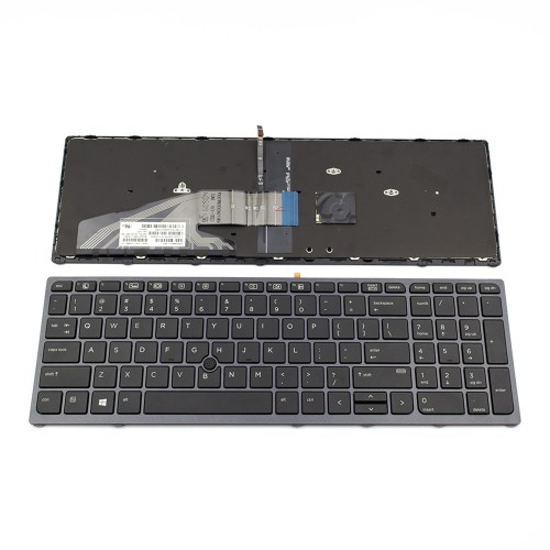 Πληκτρολόγιο Laptop keyboard για HP ZBook 15 G3 ZBook 17 G3 Dark Gray Frame Black With Pointing Stick With Backlit US - 848311-001 PK131C32A00 9Z.NCGBC.001