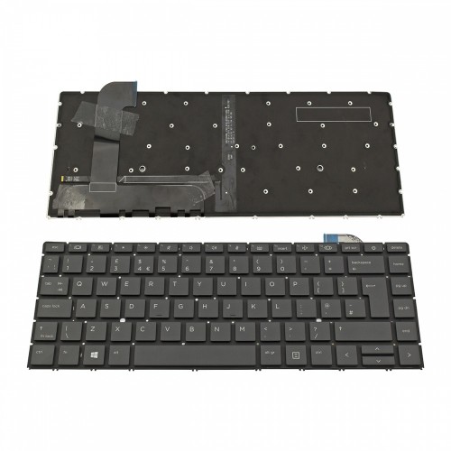 Πληκτρολόγιο Laptop keyboard για HP Zbook Studio G7 Dark Gray Witout Frame, Backlit UK (Big Enter) - LK132VB1A10