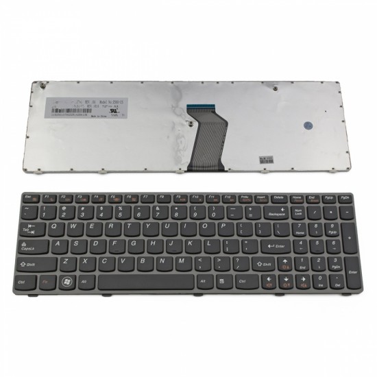 Πληκτρολόγιο Laptop keyboard για Lenovo Ideapad Z560 Z560A Z565A G570 G575 GRAY FRAME BLACK US - 25-010793 V-117020AS1-US 2560-US