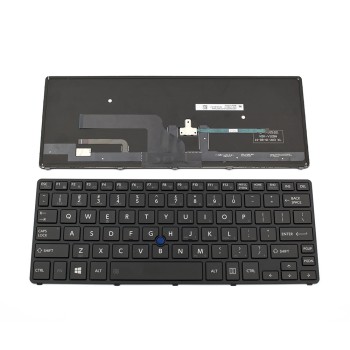 Πληκτρολόγιο Laptop keyboard για Toshiba Portege Z20T Black frame Black Backlit with pointing Stick US - NSK-V12BN 01 9Z.NAJBN.201 