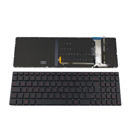 Πληκτρολόγιο Laptop keyboard για ASUS G551JW G771 N551 BLACK WITHOUT FRAME UK With Backlit (BIG ENTER) - 0KNB0-6820UK00 9Z.N8BBU.W0U 9Z.N8BBC.Q09