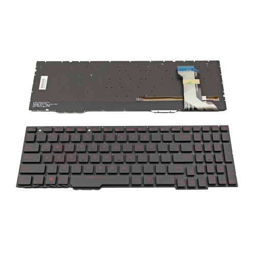 Πληκτρολόγιο Laptop keyboard για ASUS ROG GL553 GL553V GL553VW GL553VE GL753 GL753V GL753VD GL753VE FX553 FX553V FX553VD FX753 FX753VD ZX553VD Black Without Frame With Backlit US (Small Enter) - 0KN1-0B3US11