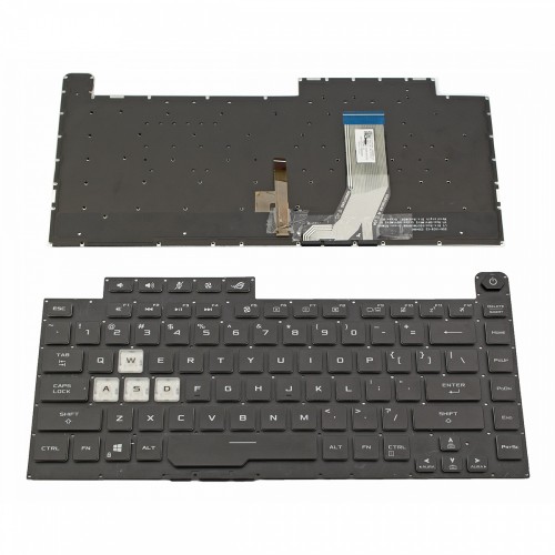 Πληκτρολόγιο Laptop keyboard για ASUS ROG Strix G512 G531 G531G G531GT Black Without Frame, Backlit (RGB) US (Small Enter) - 0KN1-8T4UI11