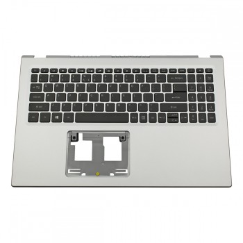 Πληκτρολόγιο Laptop keyboard για Acer Aspire A515-56G Silver Frame Black, Backlit, Without TouchPad US (Palmrest with keyboard) - 6B.AT2N2.001 AP34G000810