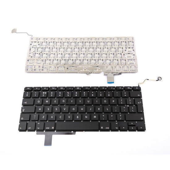 Πληκτρολόγιο Laptop keyboard για Apple Macbook Pro A1297 17" Black WITHOUT FRAME UK BIG ENTER (For backlit version)