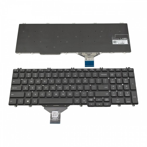 Πληκτρολόγιο Laptop keyboard για Dell Latitude 5500 5501 5510 Precision 3540 3541 Black Without Frame US (--Small Enter) - DJXM0 PK132FA1A00