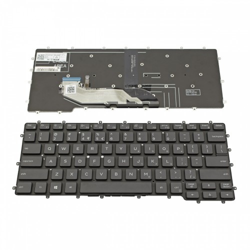 Πληκτρολόγιο Laptop keyboard για Dell Latitude 7400 (2 in 1) 9410 (2 in 1) Black Without Frame With Backlit US (--Small Enter) - 3NVMK 015CG PK132VT1A01