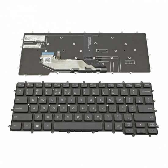 Πληκτρολόγιο Laptop keyboard για Dell Latitude 7400 (2 in 1) 9410 (2 in 1) Black Without Frame With Backlit US (--Small Enter) - 3NVMK 015CG PK132VT1A01