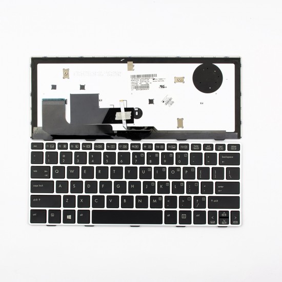 Πληκτρολόγιο Laptop keyboard για HP EliteBook 810 G1 810 G2 810 G3 SILVER FRAME BLACK US Backlit - 706960-001 716747-001