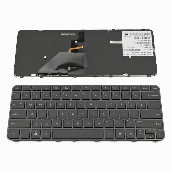 Πληκτρολόγιο Laptop keyboard για HP Folio 13 13-1000 13-2000 Glossy Frame Black With Backlit US - 673656-001 PK130MW1A00