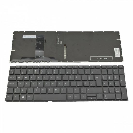 Πληκτρολόγιο Laptop keyboard για HP ProBook 650 G8 Black Without Frame, Backlit UK (Big Enter) - SG-A4310-2BA SN6195BL