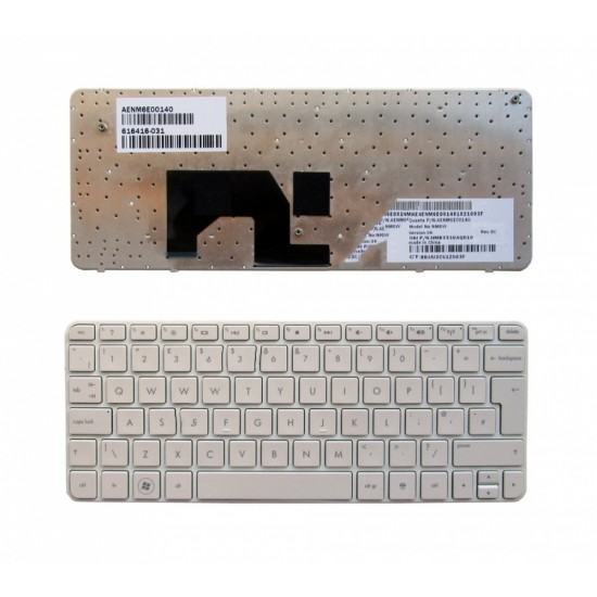 Πληκτρολόγιο Laptop keyboard για HP mini 210-1000 210-1100 WHITE FRAME WHITE UK - AENM6E00140 NM6W HMB3330AQD10