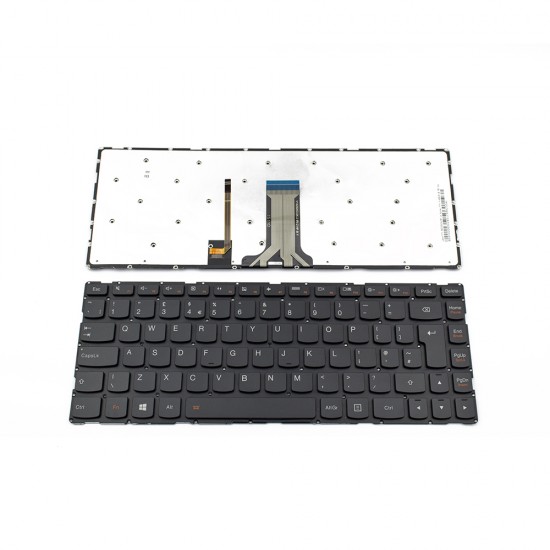 Πληκτρολόγιο Laptop keyboard για Lenovo 300S-14ISK 500S-14ISK S41-35 S41-70 S41-75 U41-70 BLACK WITHOUT FRAME UK (BIG ENTER) With Backlit - SN20G63024 V-142920JK1-UK
